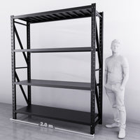 2m*2.4m*0.6m 1000KG (W*H*D) Steel Shelving