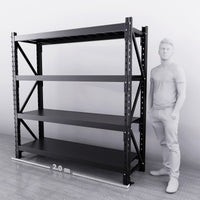 2m*2m*0.6m 2000KG (W*H*D) Extra-Heavy-Duty Steel Shelving