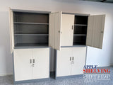 4-Door Storage Cabinet Lockable Cupboard (Steel)