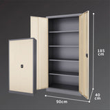 2-Door Storage Cabinet Lockable Cupboard (Steel)