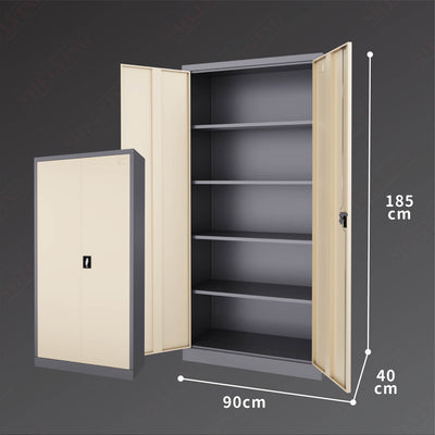 2-Door Storage Cabinet Lockable Cupboard (Steel)