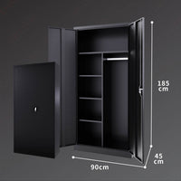 2-Door Storage Cabinet With A Hanging Section (Steel)