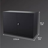 93.5(H)*133(W) 2-Shelf Lockable Cupboard